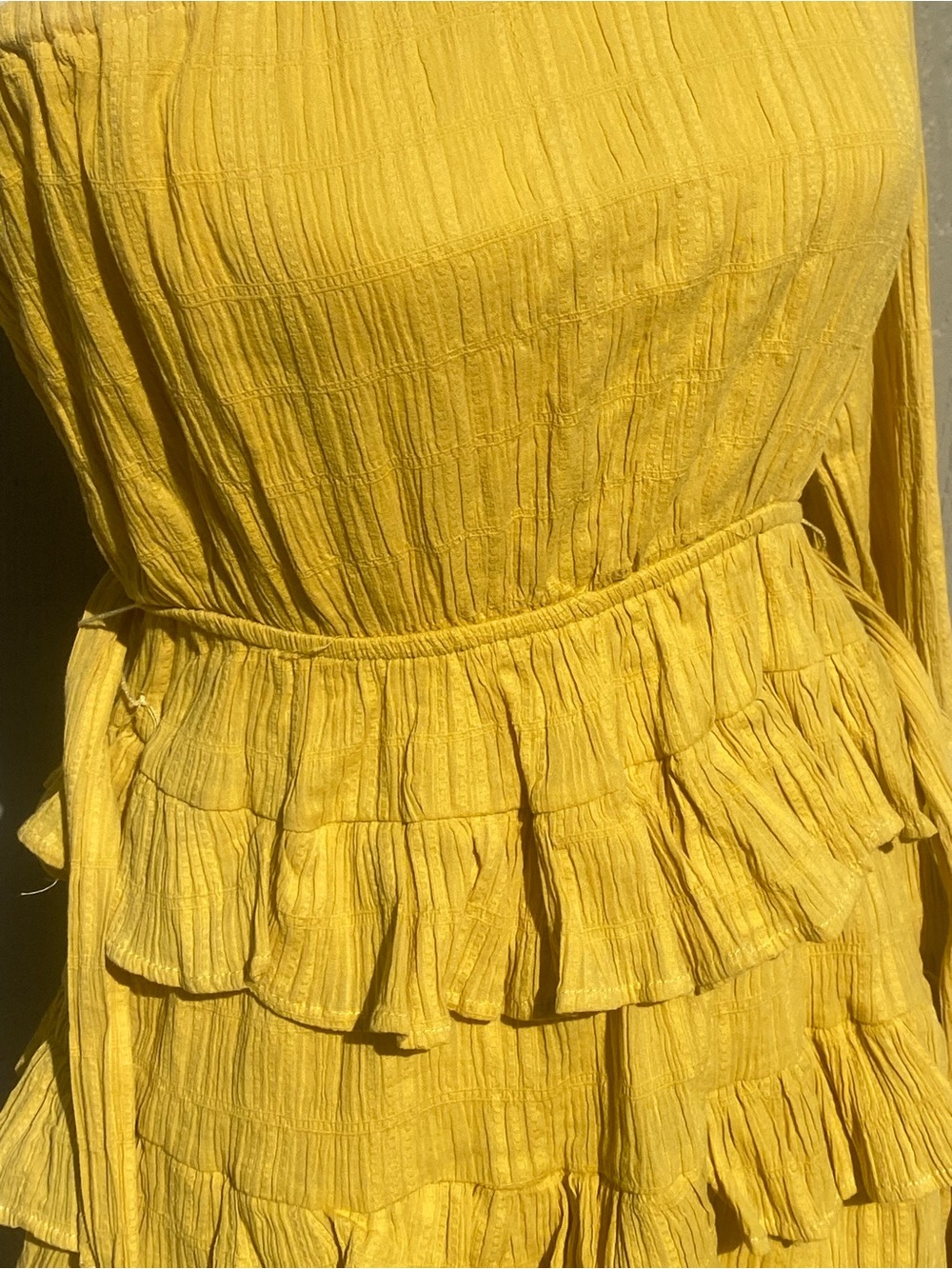 Pink Diamond Medium Yellow Assymetrical Mini Dress - Picture 7 of 10